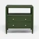 Jarin Nightstand Moss Faux Belgian Linen