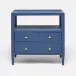 Jarin Nightstand True Navy Faux Belgian Linen 30"L x 18"W x 30"H