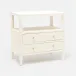 Jarin Nightstand White Faux Belgian Linen