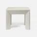 Roberts French Gray Faux Raffia Side Table 26"L x 20"W x 22"H