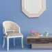 Vanessa Antiqued/Palladian Silver Mirror/Oak Coffee Table 48"L x 27"W x 16"H