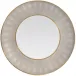 Armond Sand Brass Realistic Faux Shagreen Metal Round Mirror