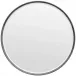 Emma Cool Gray Realistic Faux Shagreen Round Mirror