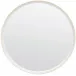 Emma Ivory Realistic Faux Shagreen Round Mirror