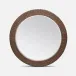 Flannery Indoor/Outdoor Chestnut Faux Wicker Mirror 38" Round