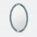 Hetty Blue Translucent Resin Oval Mirror