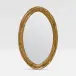 Hetty 30"W x 47"H Oval Antiqued Gold Leaf Resin Mirror