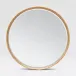 Thadeus 31"Diam Round Metalized Gold Wood Mirror