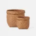 Caelan Umber Glazed Split Rattan Basket Set of Two