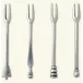 Assorted Olive Forks, Set/4