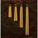 Gold Beeswax Tapers, Pair - 16" (20-28 hrs)