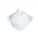 Waves Relief White Bowl Covered White
