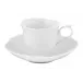 Waves Relief White Espresso Cup & Saucer V 0