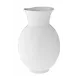 Waves Relief White Vase H 20