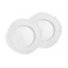 Waves Relief White Dinner Plate Set