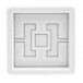 Royal Palace White with Grey Contour Dish 9 X 9 cm