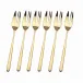 Linea Ice Oro Gold Set Of 6 Cake Forks