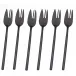 Due Oro Gold Nero Set Of 6 Cake Forks