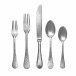 Epoque Pewter 20-Pc Set (4 Table Forks, 4 Table Knives, 4 Dessert Spoons, 4 Dessert Forks, 4 USA Coffee Spoons)