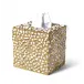 Ambrosia White Quartz/Gold Square Tissue Holder (5.75"L x 5.25"W x 6"H)