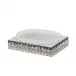 Biarritz Silver Trim Rectangular Soap Dish (5.5"L x 4" W x 1.5"H)