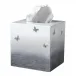 Breeze Ombre Gray Enamel/Silver Trim Square Tissue Holder (5.75"L x 5.25"W x 6"H)