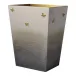 Breeze Ombre Natural Enamel/Gold Trim Straight Wastebasket + Liner (8.75"L x 7"W x 11.5"H)