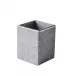 Tilly Metallic Silver Make Up Brush Holder (3.25"W x 4.25"H)