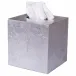 EOS Silver Leaf  Square Tissue Holder (5.75"L x 5.25"W x 6"H)