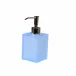 Ice Frosted Sky Lucite  Lotion/Soap Dispenser (3"W x 6.75"H) Silver Pump