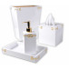 Hampton Pure Enamel/Gold Trim Boutique (5.75"L x 5.35"W x 6"H)