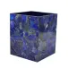 Taj Premium Gemstone Lapis  Wastebasket + Liner (8"L x 8"W x 10"H)