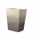 Ombre Natural/Gold Enamel  Straight Wastebasket + Liner (8.75"L x 7"W x 11.5"H)