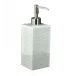 Pacific Fine Silver Enamel/Silver Trim  Lotion/Soap Dispenser (2.75"W x 8.25"H)