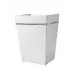 Resort Pure Enamel/Silver Trim Straight Wastebasket + Liner (8.75"L x 7"W x 11.5"H)