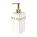 Salzburg Oatmeal Gold Enamel/Golden Shadow Swarovski Crystal Trim  Lotion/Soap Dispenser (2.75"W x 8.25"H)