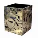 Taj Gemstone Pyrite  Wastebasket + Liner(8"L x 8"W x 10"H)