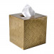 Tilly Metallic Gold Straight Wastebasket + Liner (8.75"L x 7"W x 11.5"H)