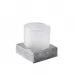 Tilly Metallic Silver Square Tumbler (3.5"W x 3.75"H)