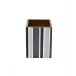Catalina Gray/Silver Coordinated Enamel Stripes Square Tissue Holder (5.75"L x 5.25"W x 6"H)