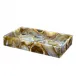 Taj Premium Gemstone Agate  Flat Towel Holder/Small Tray (10"L x 6"W x 2"H)