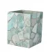 Taj Premium Gemstone Amazonite  Wastebasket + Liner (8"L x 8"W x 10"H)