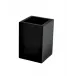 Ice Black Lucite  Brush Holder (3"W x 4.75"H)