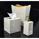 Caviar Moonglow Enamel/Gold Trim Square Tissue Holder (5.75"L x 5.25"W x 6"H )