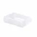 Ice Frosted Snow Lucite  Soap Dish (4.25"W x 5.5"L x 1.5"H)