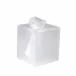 Ice Frosted Snow Lucite  Square Tissue Holder (5.75"W x 6.5"H)