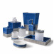 Mack French Blue Enamel/Silver Mesh Rectangular Tissue Holder (Fits 4"H x 9"L Box)