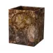 Taj Premium Gemstone Petrified Wood  Wastebasket + Liner (8"L x 8"W x 10"H)