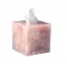 Taj Premium Gemstone Rose Quartz  Square Tissue Holder (5.75"L x 5.75"W x 6"H)
