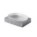 Tilly Metallic Silver Oval Soap Dish (5.5"L x 4"W x 1.75"H)